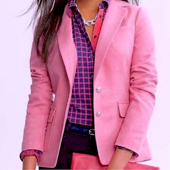 Banana Republic Pink Women's Wool Blend Macking Blazer (0) - Picture 1 of 13